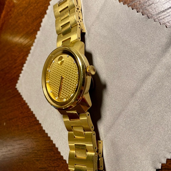 Movado BOLD with 42X42 MM Yellow Round Dial Stainless Steel Watch Band; 3600374 - Picture 2 of 3